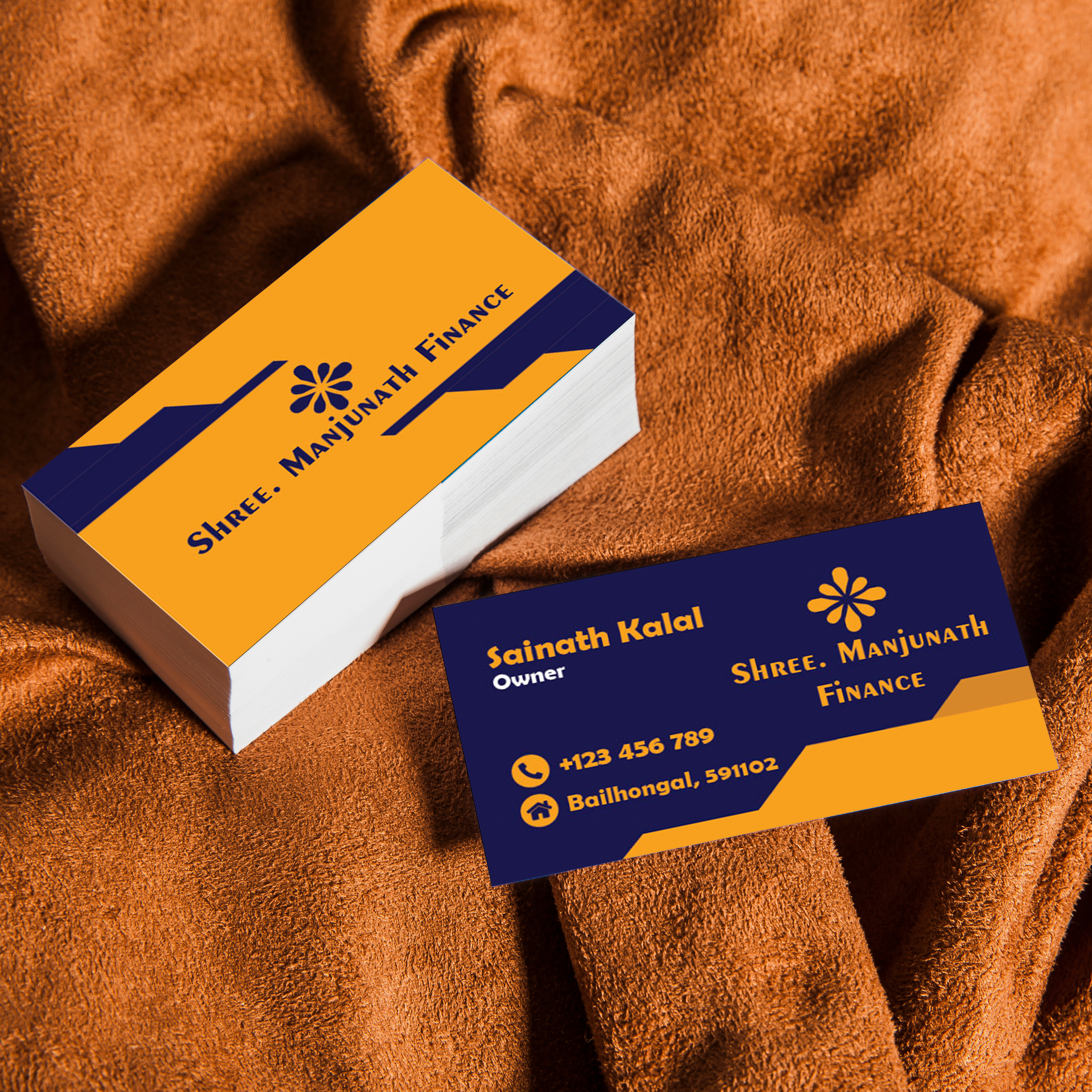 Corporate business card set